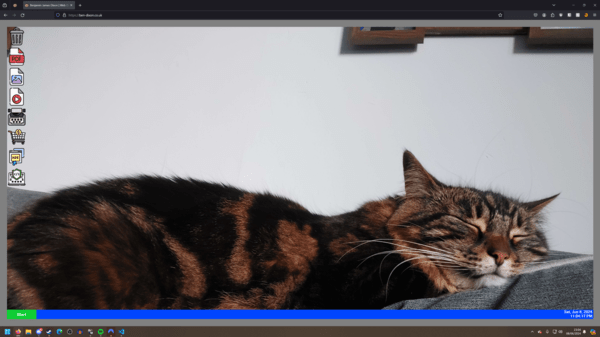 One of my old site designs my old website for myself ben dixon in the style of an old operation system